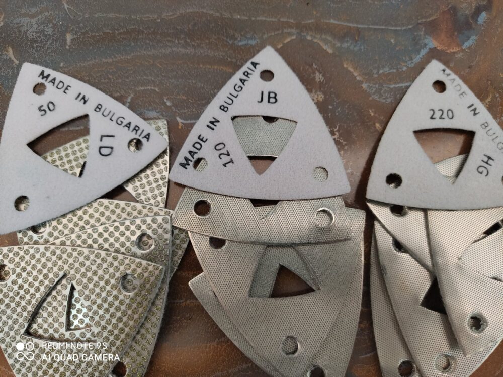 triangle pads electroplated