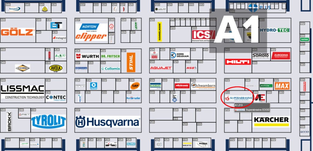 baud floor plan, Hall A1