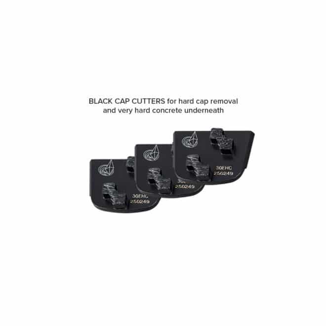 BLACK CAP CUTTERS for hard cap removal and very hard concrete underneath