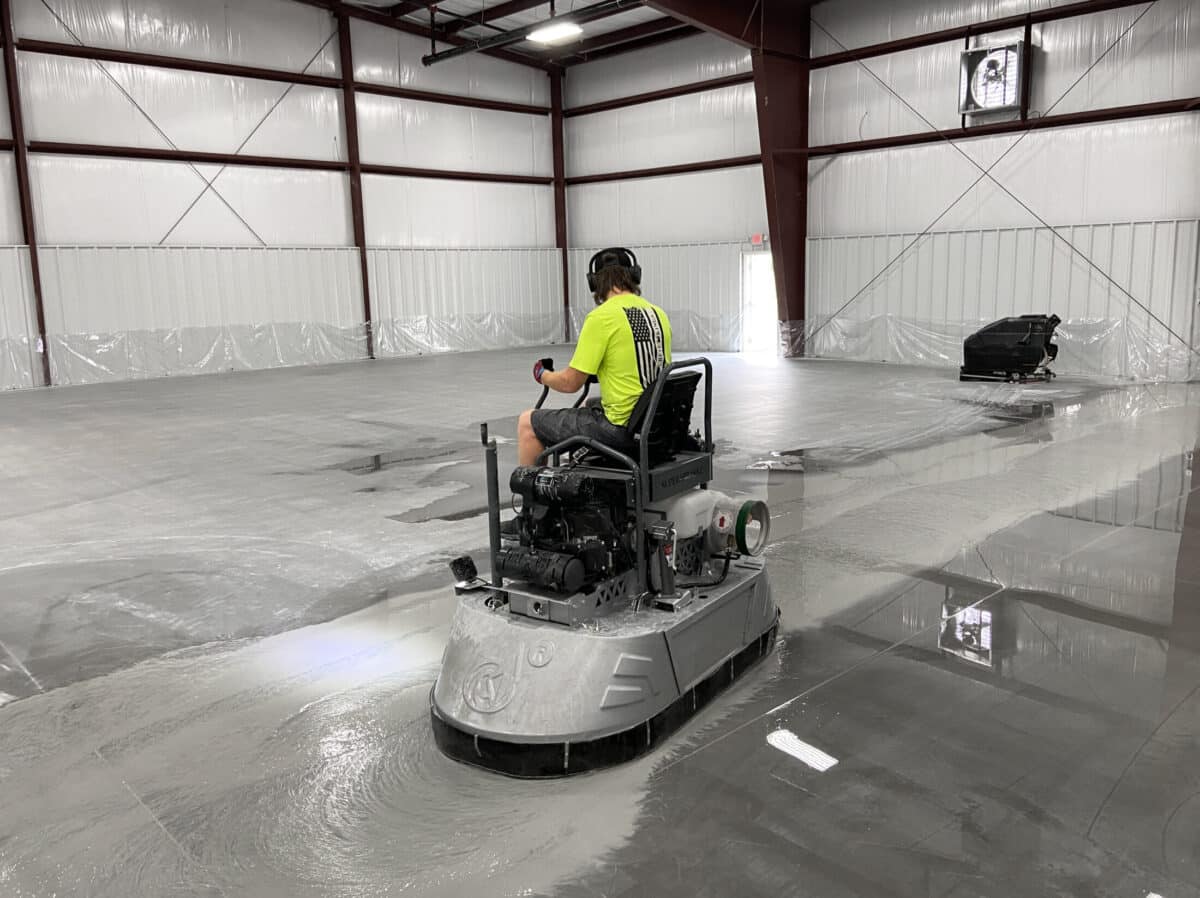 concrete grinding with Lavina trowel and SA metals