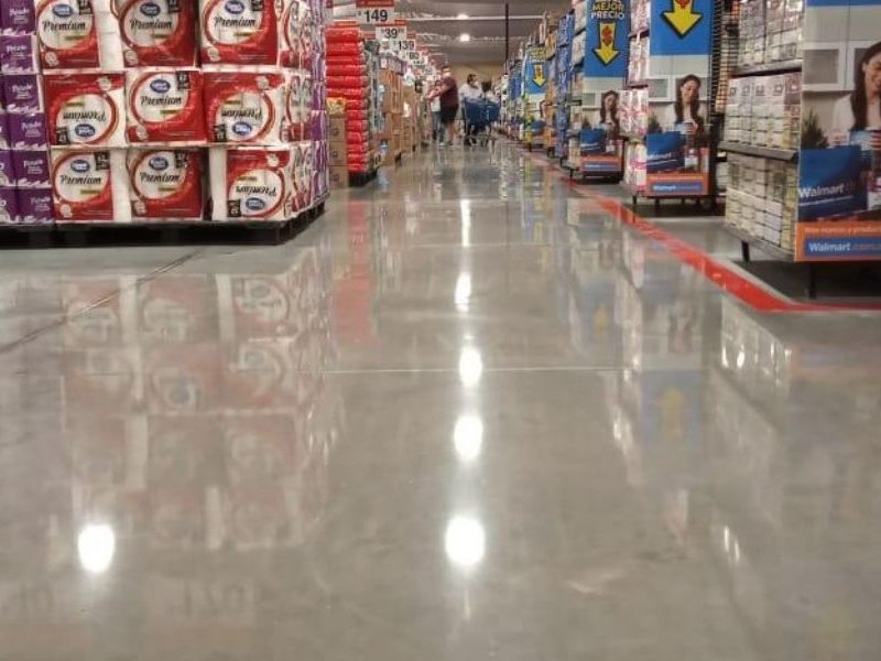polished concrete in big box stores