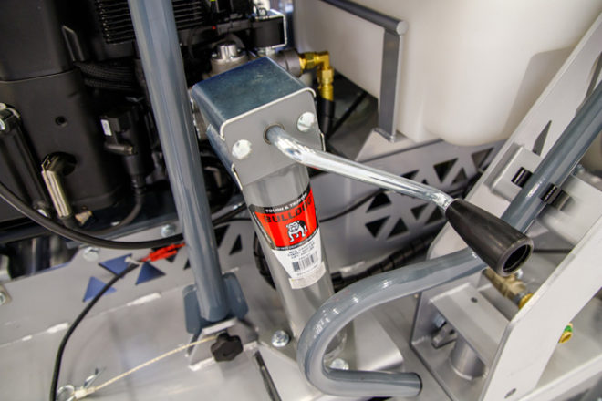 trowel crank system