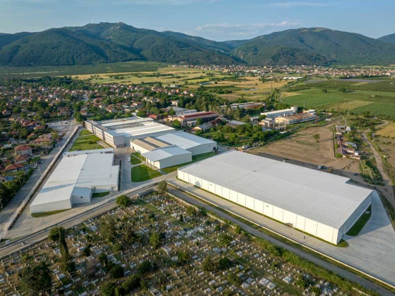 Superabrasive factory drone shot 2023